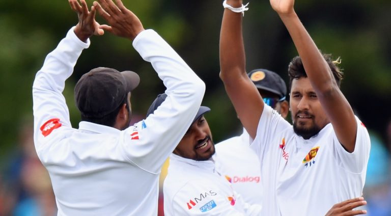 The test match between Sri Lanka and South Africa is being played in Kingsmead, Durban. South African team consist of Faf du Plessis (c), Quinton de Kock (wk), Vernon Philander