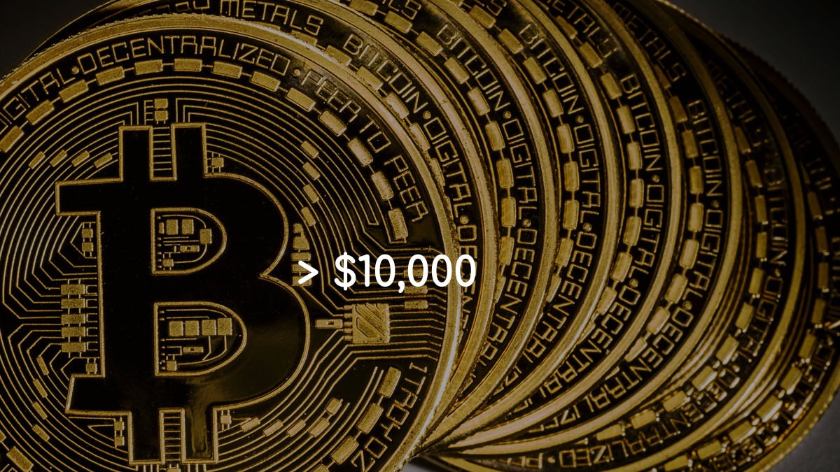 Bitcoin Crosses $10,000 Mark For The First Time In 15 Months