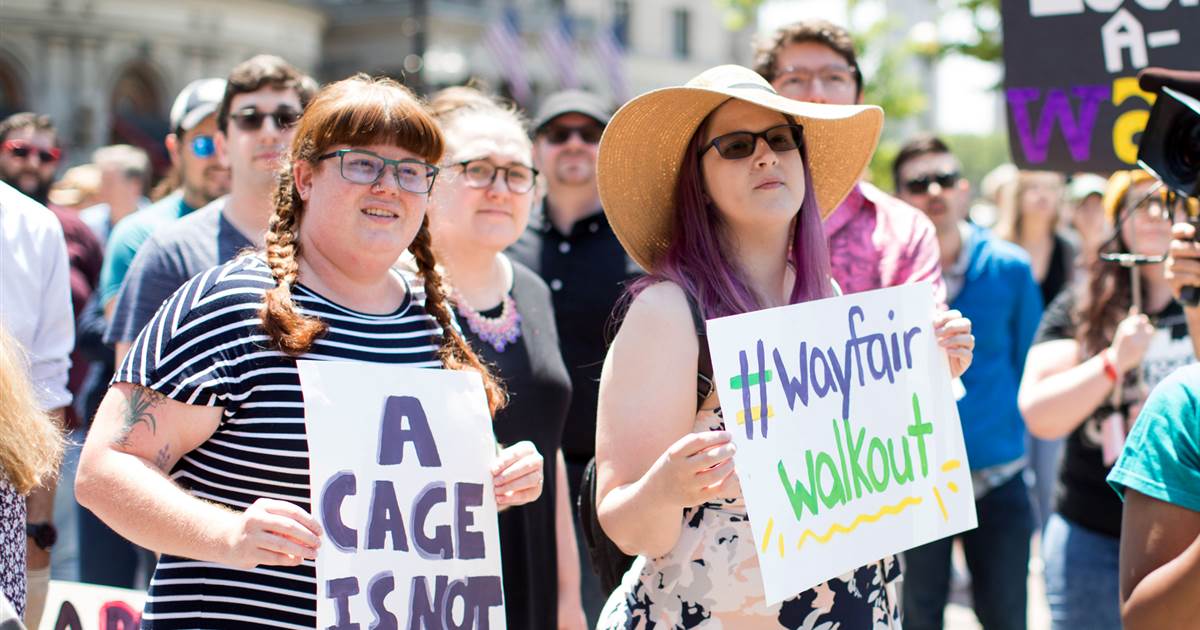Wayfair Employees Walk Out To Protest Company's Furniture Supply To Migrant Detention Centre
