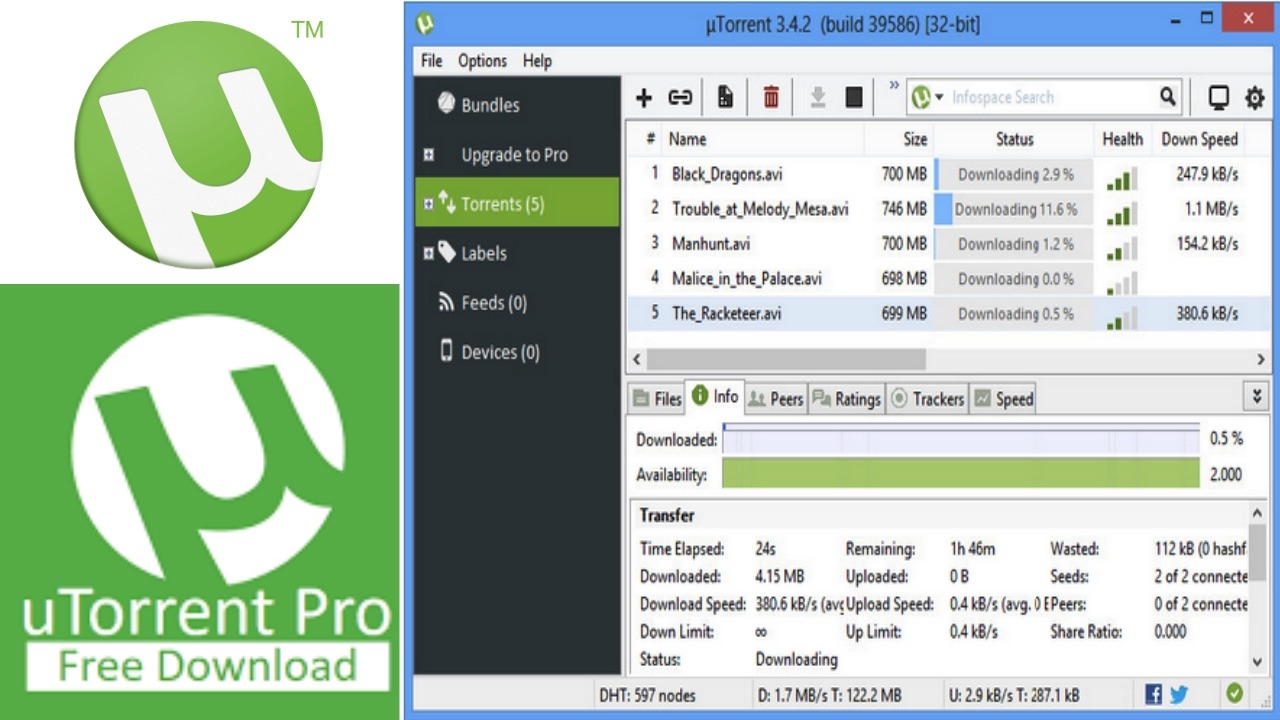 how to search songs on utorrent
