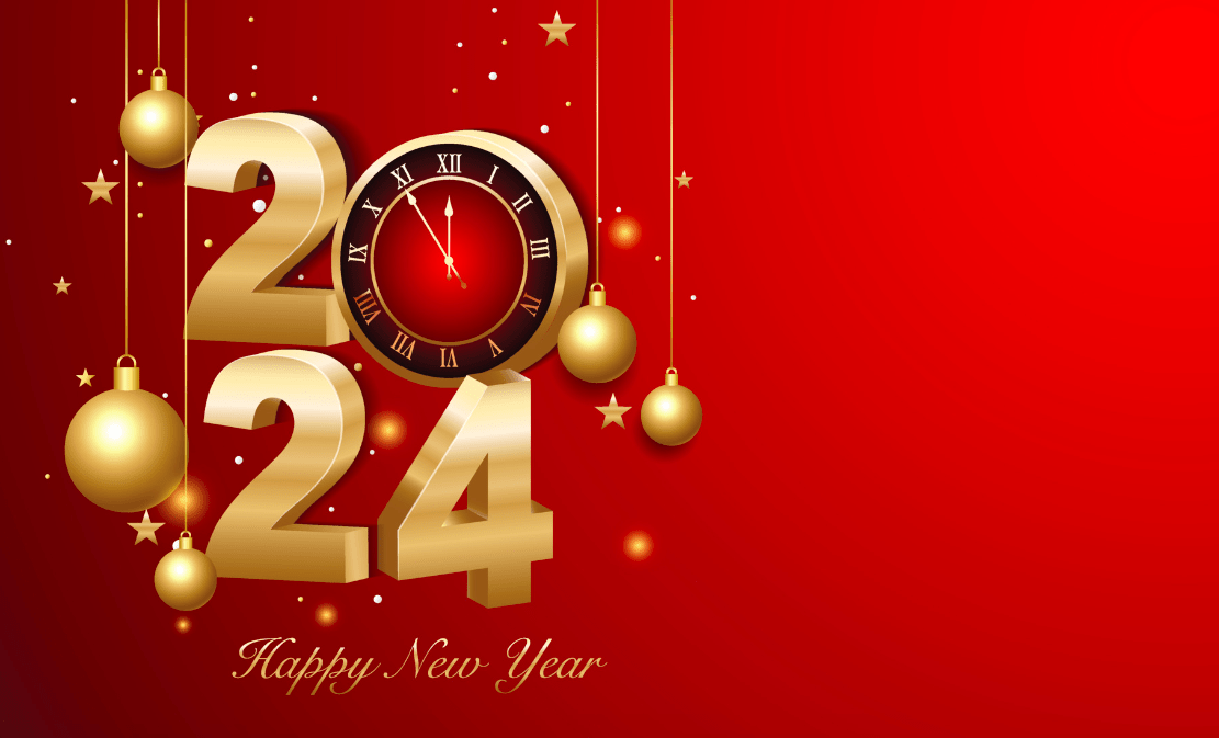 Advance Happy New Year 2024 WhatsApp Stickers, Status, Gif Images, & Greetings!