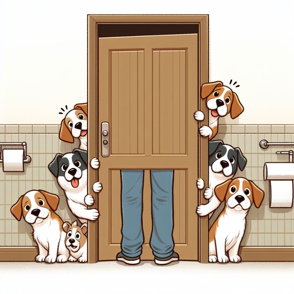 Dogs Follow You Into The Bathroom