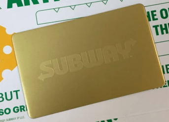 Subway Gold Card & Black Card