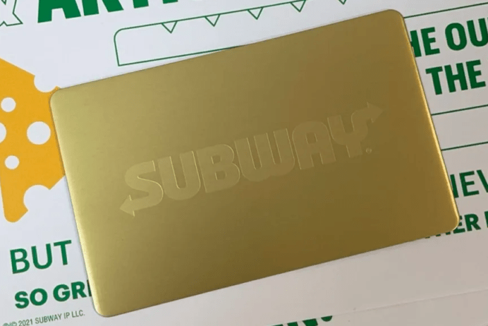 Subway Gold Card & Black Card